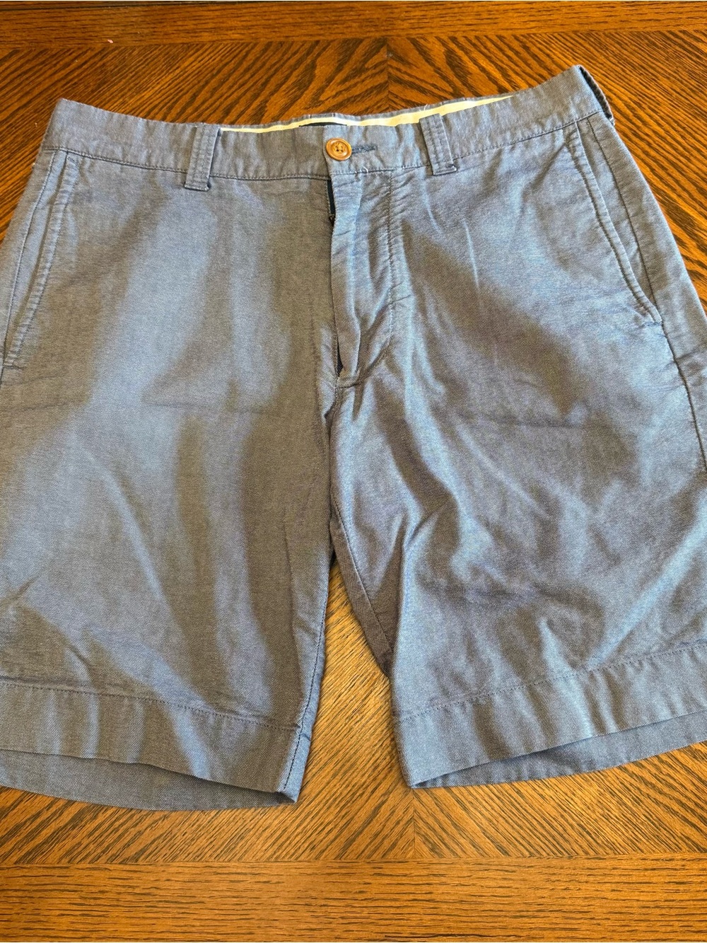 J.Crew Gramercy Shorts Mens 30 Lt Blue Flat Front Casual Preppy Summer Cotton